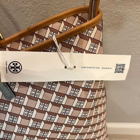 NWT TORY BURCH GEO LOGO COLOR TOTE - Picture 4 of 10